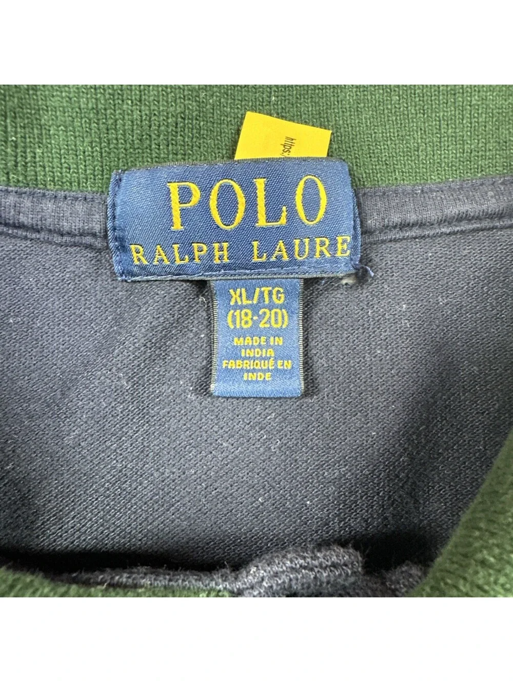 Polo Ralph Lauren Golf Shirt Youth XL 18/20 Navy Blue Big Pony Logo Custom